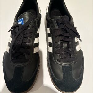 Adidas Classic Black Sneakers with White Stripes